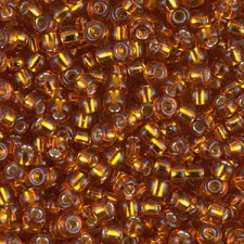 Miyuki rocailles Perlen 8/0 - Silver lined topaz 8-2422